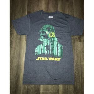 Star Wars Darth Vader Gray Navy Heather Men's T-Shirt Size S Small